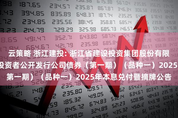 云策略 浙江建投: 浙江省建设投资集团股份有限公司2023年面向专业投资者公开发行公司债券（第一期）（品种一）2025年本息兑付暨摘牌公告